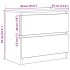 Mueble para TV madera contrachapada blanco 60x35x54