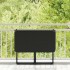 Mesa de jardín plegable de ratán sintético negra 90x51x75