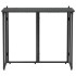 Mesa de jardín plegable de ratán sintético negra 90x51x75