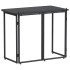 Mesa de jardín plegable de ratán sintético negra 90x51x75