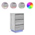 Mesilla de noche con luces LED sonoma gris 38x34x65