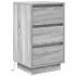 Mesilla de noche con luces LED sonoma gris 38x34x65