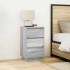 Mesilla de noche con luces LED sonoma gris 38x34x65