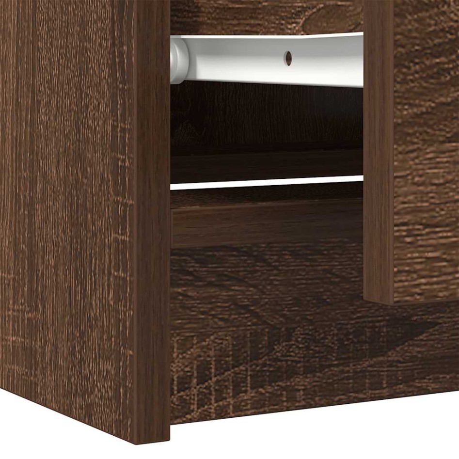 Mueble para TV madera contrachapada marrón roble 60x35x54