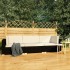 Set de sofás de jardín 3 piezas y cojines ratán sintético