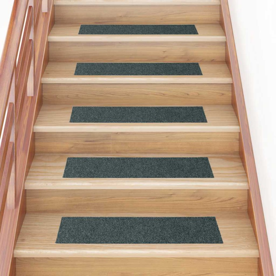 Alfombrillas escaleras autoadhesivas 30uds verde 76x20
