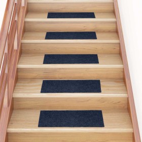 Alfombrillas escaleras autoadhesivas 30uds azul 60x25