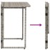 Mesa de jardín plegable gris 90x51x75 cm ratán