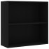 Estantería de madera de ingeniería negra 80x30x76,5