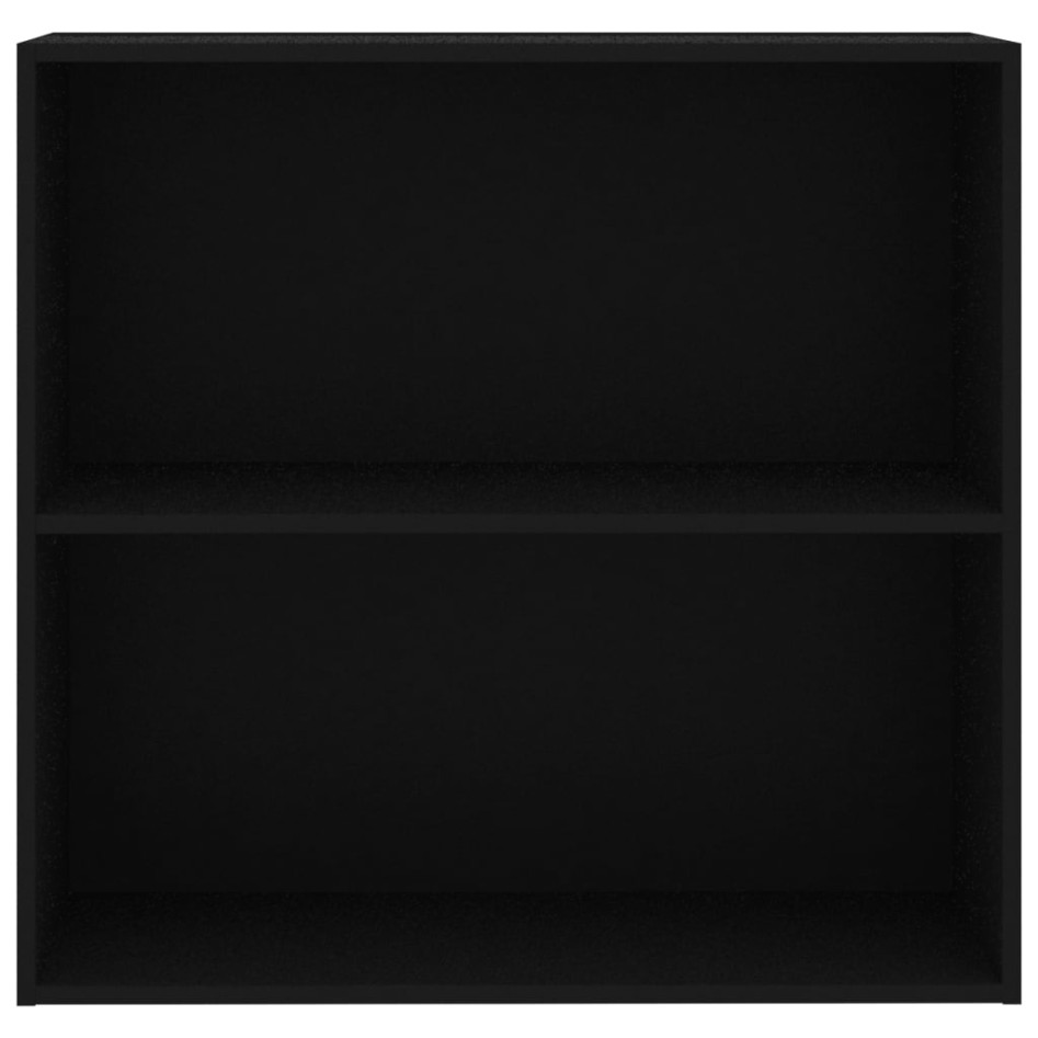 Estantería de madera de ingeniería negra 80x30x76,5