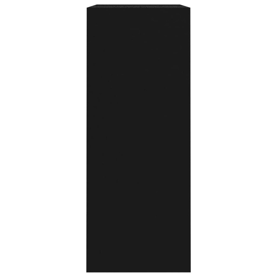 Estantería de madera de ingeniería negra 80x30x76,5