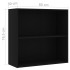 Estantería de madera de ingeniería negra 80x30x76,5