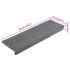 Alfombrilla autoadhesiva escalera 20 uds gris claro 65x21x4