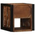 Mesilla de noche multicolor 40x35x40 cm madera maciza