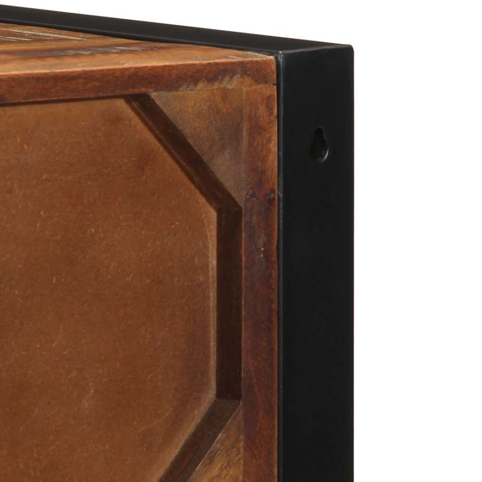 Mesilla de noche multicolor 40x35x40 cm madera maciza