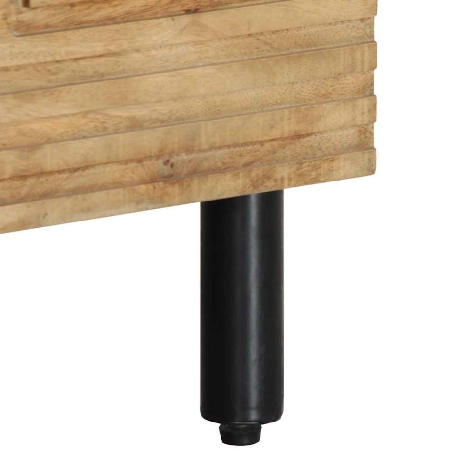 Mueble de TV madera maciza de mango marrón 80x33x46
