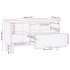 Mueble de TV madera maciza de mango marrón 80x33x46