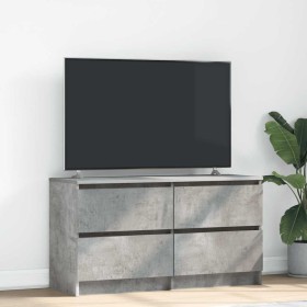 Mueble de TV madera de ingeniería gris hormigón 100x35x54