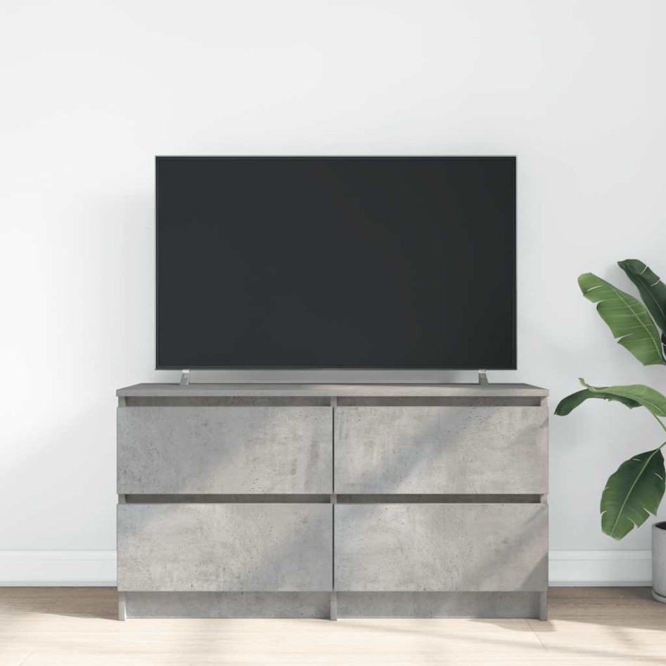 Mueble de TV madera de ingeniería gris hormigón 100x35x54