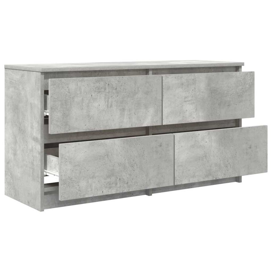 Mueble de TV madera de ingeniería gris hormigón 100x35x54