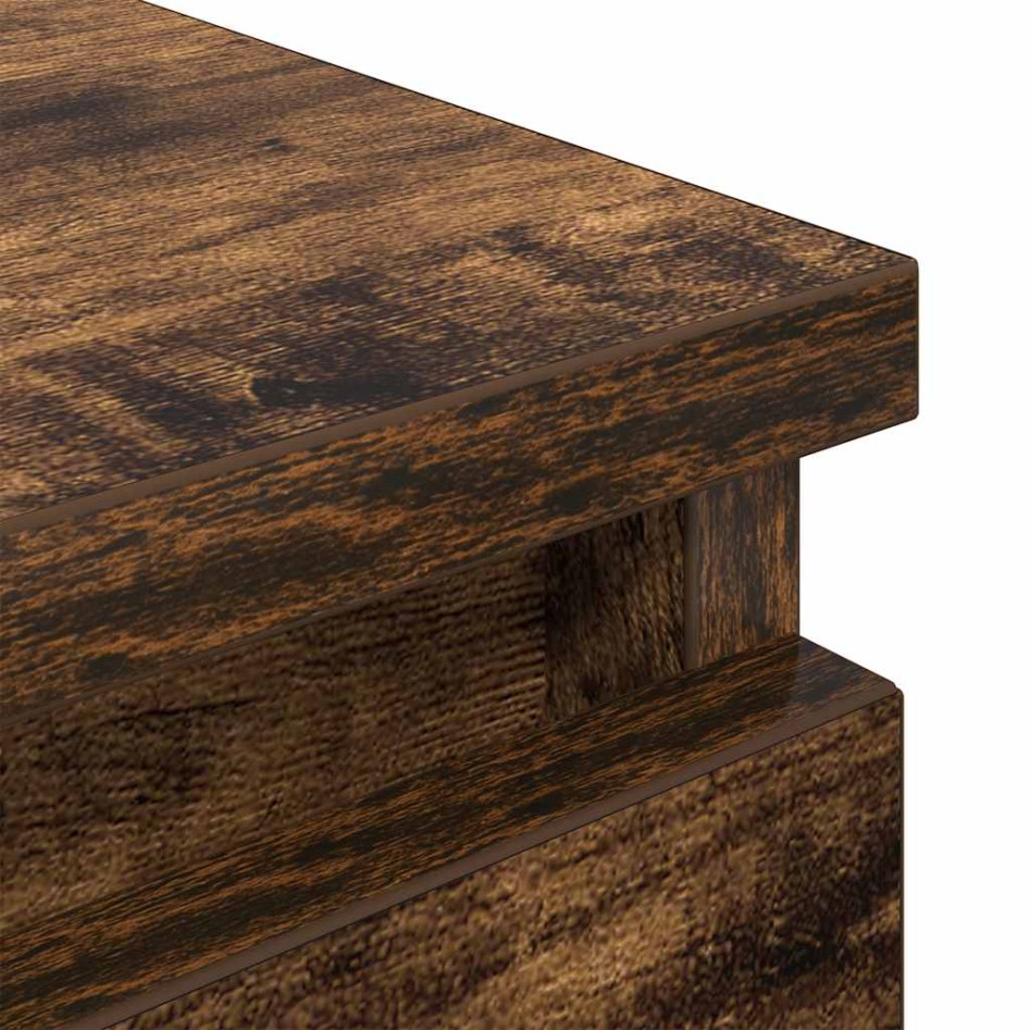 Mueble de TV madera de ingeniería roble ahumado 100x35x54