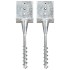 Picas de tierra 2 uds acero galvanizado plateado 14x14x58