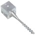 Picas de tierra 2 uds acero galvanizado plateado 14x14x58