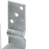Anclajes de valla 12 uds acero galvanizado plateado9x6x15