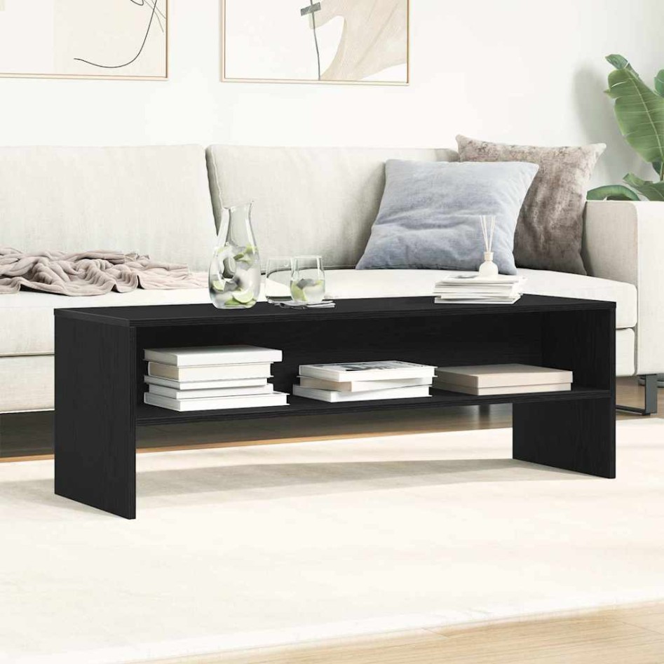 Mueble de TV madera de ingeniería negro roble