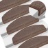 Alfombrilla escalera 20 uds marrón café 65x24x4
