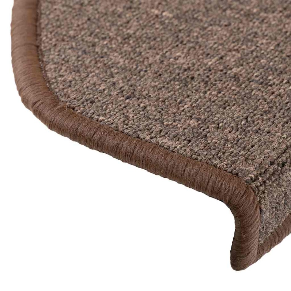 Alfombrilla escalera 20 uds marrón café 65x24x4