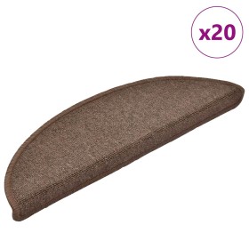 Alfombrilla escalera 20 uds marrón café 56x17x3