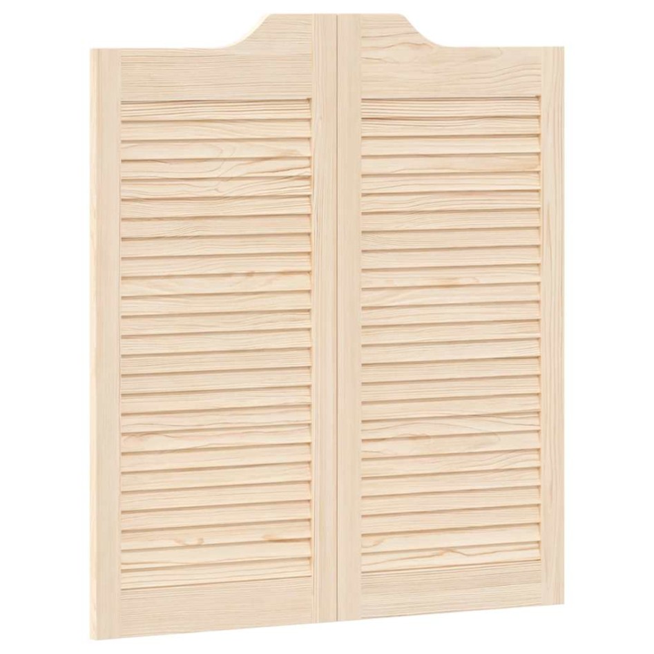 Puertas batientes diseño de lamas 1 par 90x80cm madera