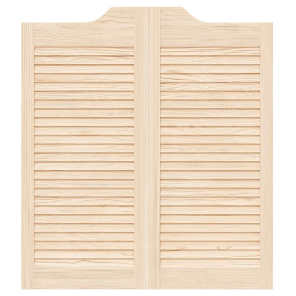 Puertas batientes diseño de lamas 1 par 90x80cm madera