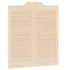 Puertas batientes diseño de lamas 1 par 90x80cm madera