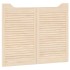 Puertas batientes diseño de lamas 1 par 80x100cm madera