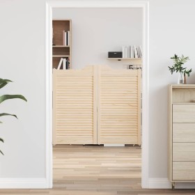 Puertas batientes diseño de lamas 1 par 90x100cm madera