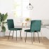 Sillas de comedor 2 unidades terciopelo verde