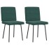 Sillas de comedor 2 unidades terciopelo verde