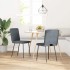 Sillas de comedor 2 unidades terciopelo gris