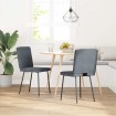 Sillas de comedor 2 unidades terciopelo gris oscuro