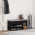 Banco zapatero roble negro 102x30,5x45 cm madera de