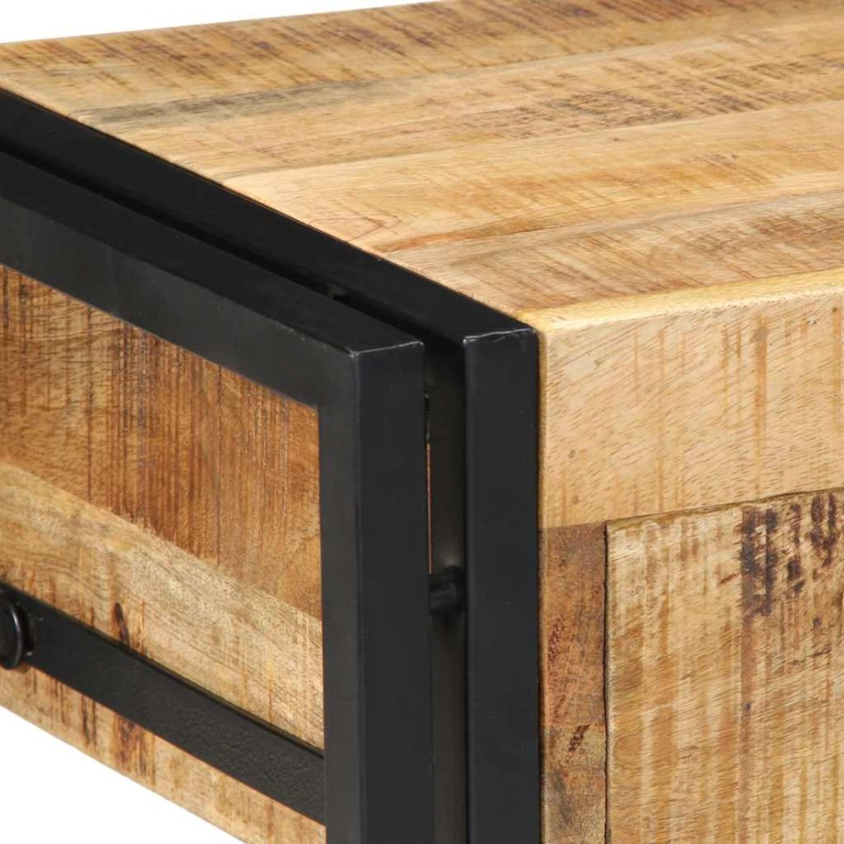 Mesita de noche madera maciza de mango 40x35x50