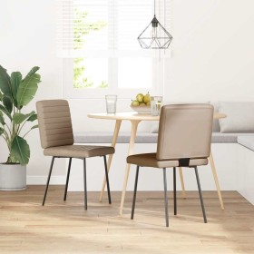 Sillas de comedor 2 unidades cuero sintético color