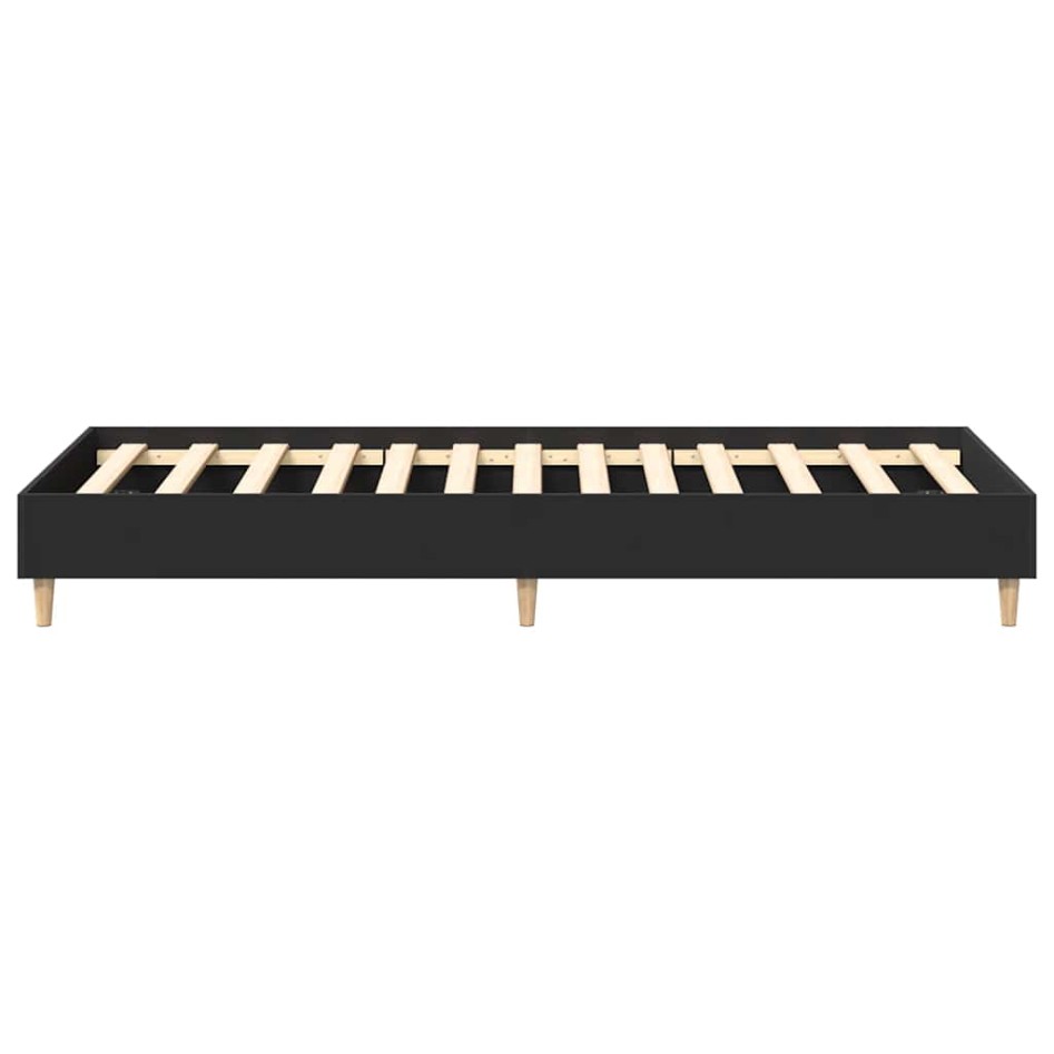 Estructura de cama sin colchón madera negra 90x200