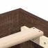 Estructura de cama sin colchón madera marrón roble 90x200