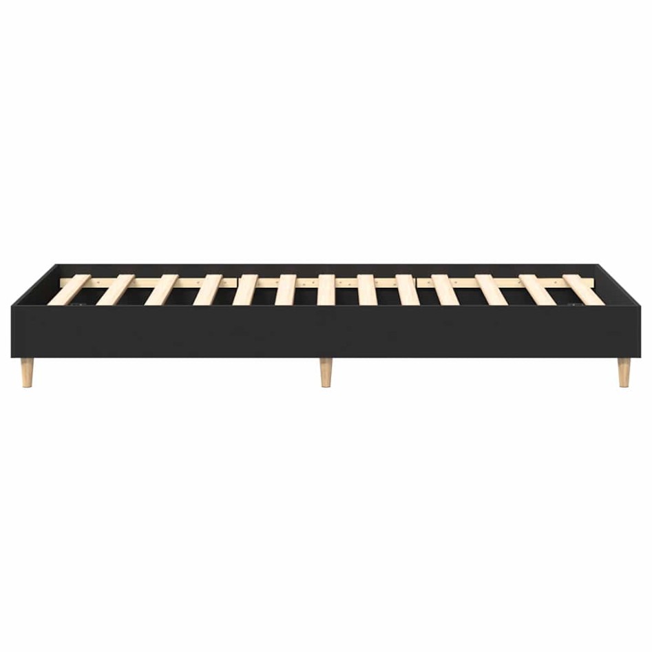 Estructura de cama sin colchón madera negra 75x190