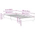 Estructura de cama sin colchón roble artesanal 90x200