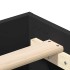 Estructura de cama sin colchón madera negra 100x200