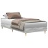 Estructura de cama sin colchón madera gris Sonoma 90x190